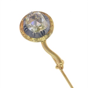 A Glimpse of 1780: Rococo Gold and Diamond Pin